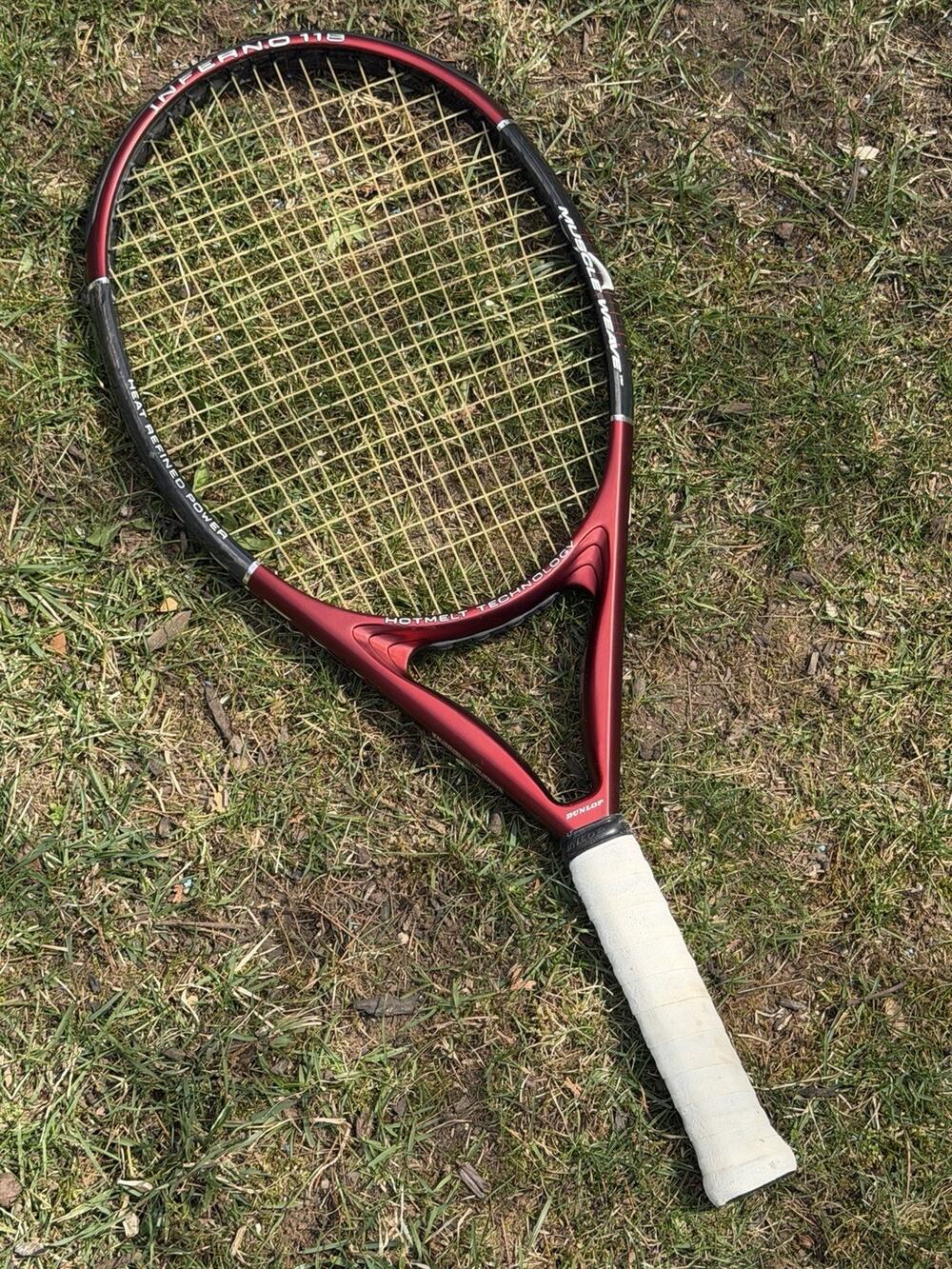 Dunlop Inferno 118" 4 1/2 racket tennis With Strings Oversized Head